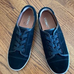 Vionic Black Jean Suede Comfort Sneakers